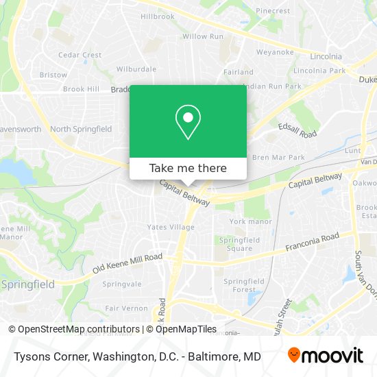 Mapa de Tysons Corner