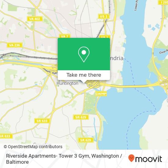 Mapa de Riverside Apartments- Tower 3 Gym