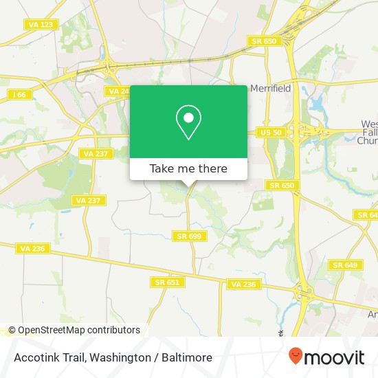 Accotink Trail map