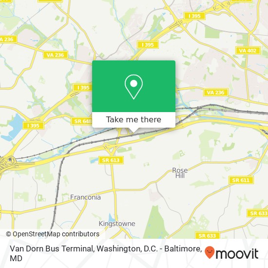Mapa de Van Dorn Bus Terminal
