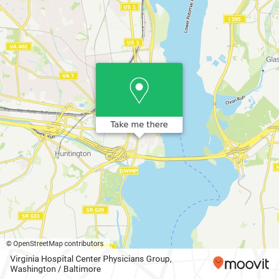 Virginia Hospital Center Physicians Group map