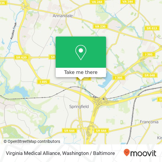 Mapa de Virginia Medical Alliance