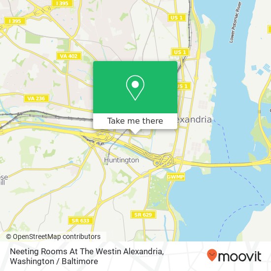 Mapa de Neeting Rooms At The Westin Alexandria