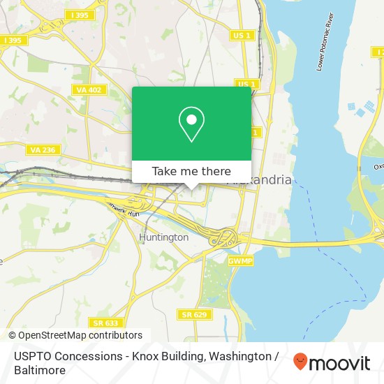 Mapa de USPTO Concessions - Knox Building