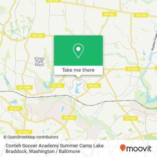 Conteh Soccer Academy Summer Camp Lake Braddock map