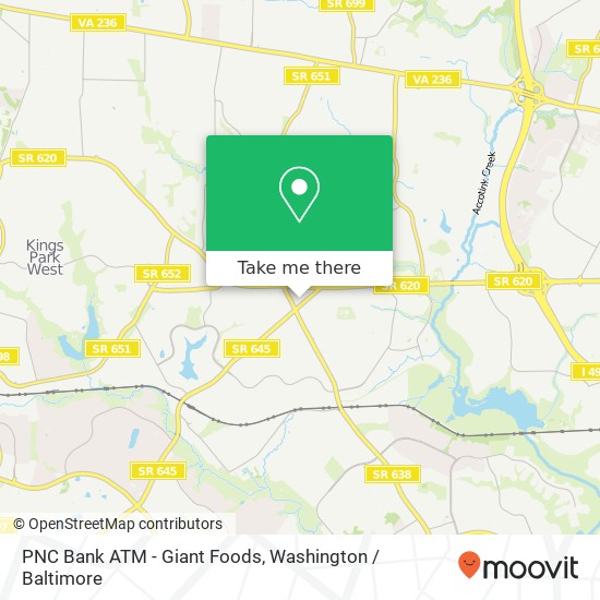Mapa de PNC Bank ATM - Giant Foods
