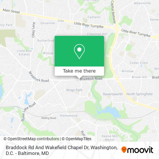 Mapa de Braddock Rd And Wakefield Chapel Dr