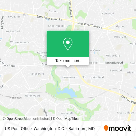 US Post Office map