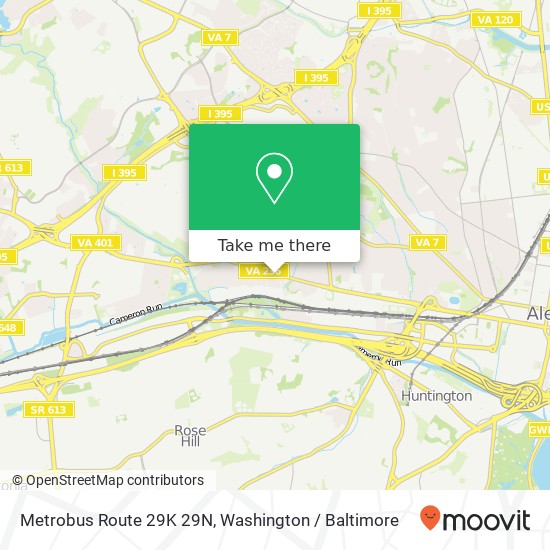 Mapa de Metrobus Route 29K 29N