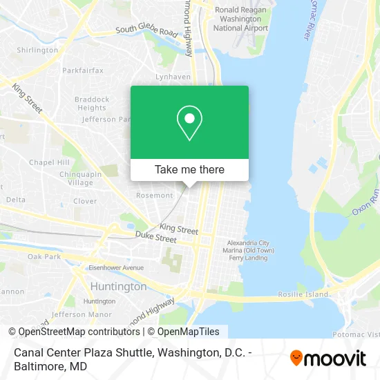 Mapa de Canal Center Plaza Shuttle