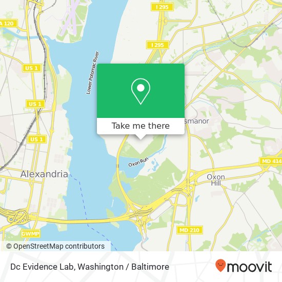 Dc Evidence Lab map