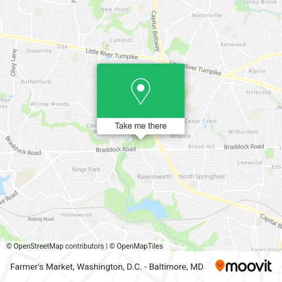 Mapa de Farmer's Market