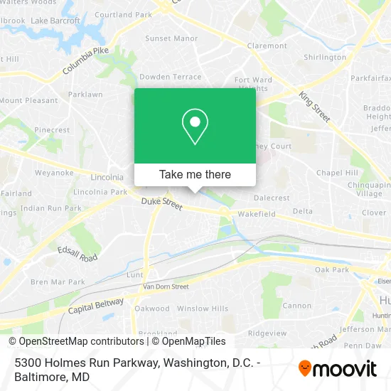 5300 Holmes Run Parkway map