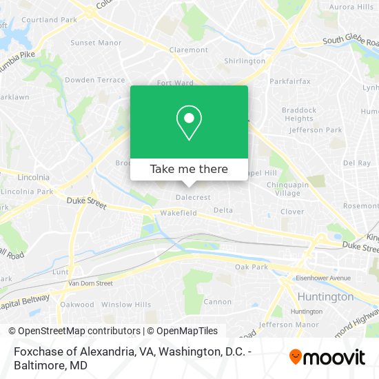 Foxchase of Alexandria, VA map