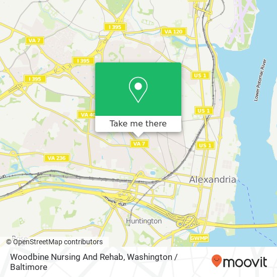 Mapa de Woodbine Nursing And Rehab