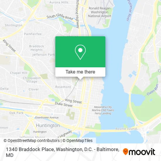 Mapa de 1340 Braddock Place
