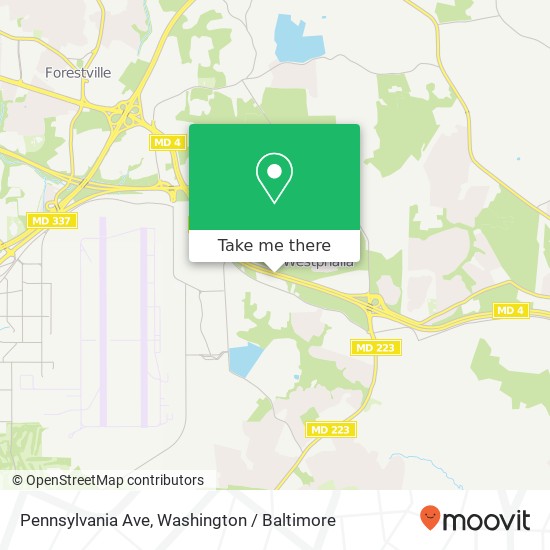 Mapa de Pennsylvania Ave