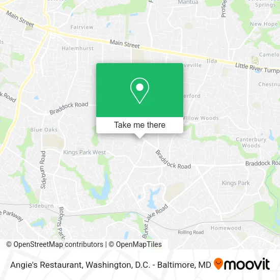 Mapa de Angie's Restaurant