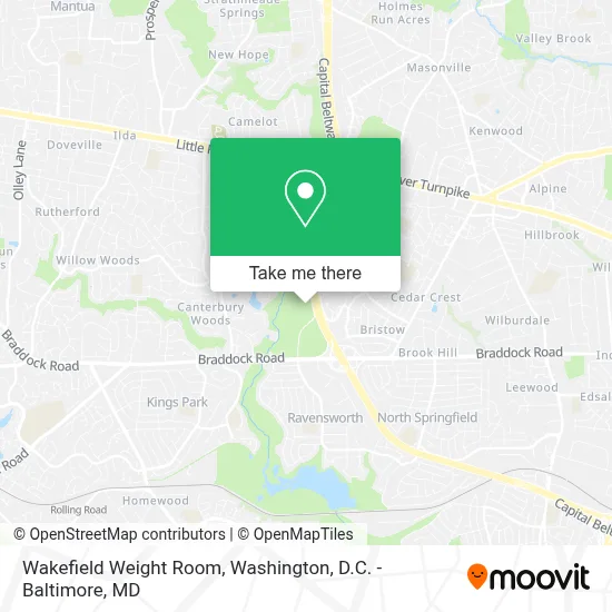 Wakefield Weight Room map