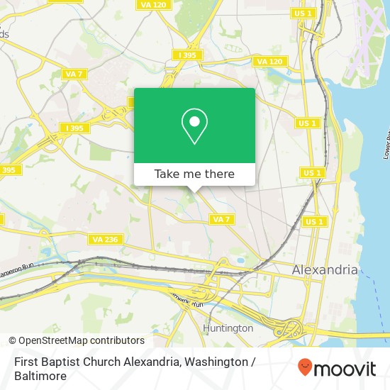 Mapa de First Baptist Church Alexandria