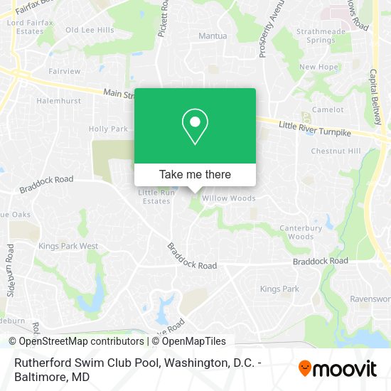 Rutherford Swim Club Pool map
