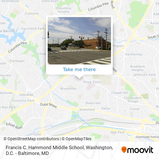 Francis C. Hammond Middle School map