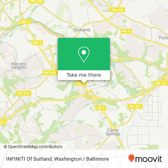 INFINITI Of Suitland map