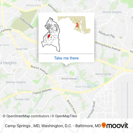 Camp Springs , MD map