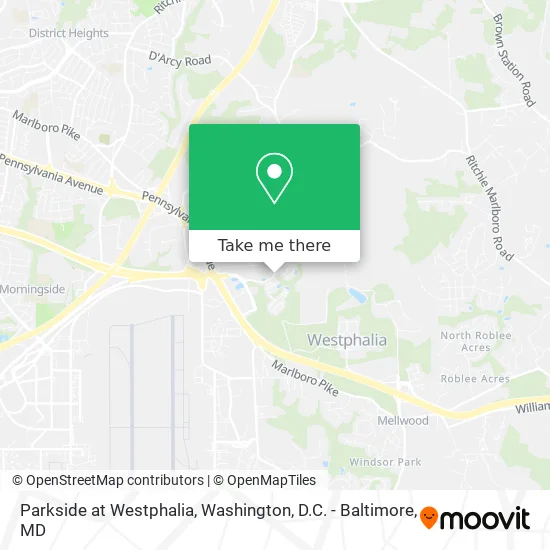 Parkside at Westphalia map