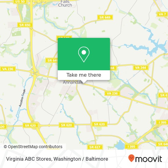 Mapa de Virginia ABC Stores