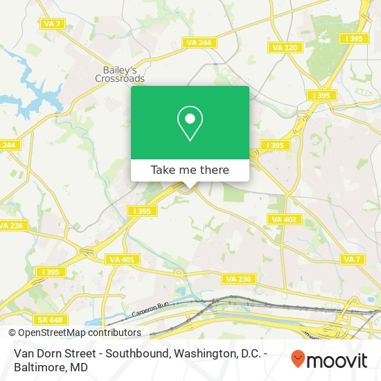 Van Dorn Street - Southbound map