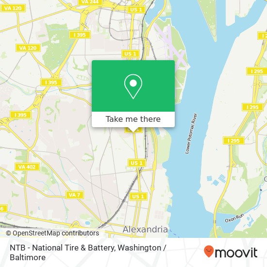 Mapa de NTB - National Tire & Battery