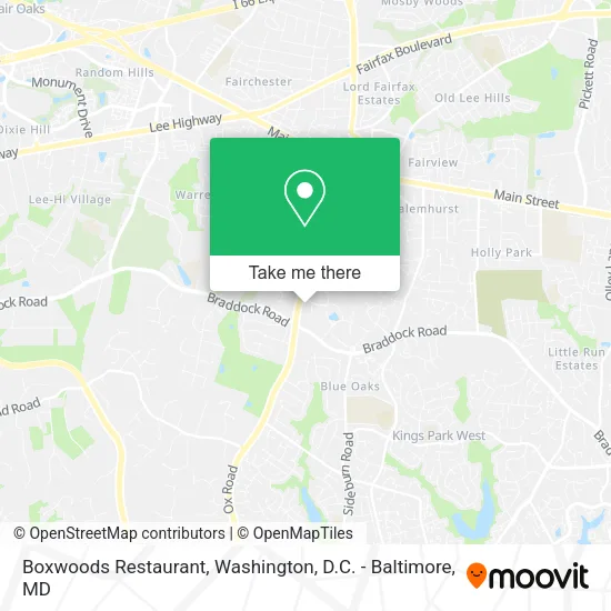 Boxwoods Restaurant map