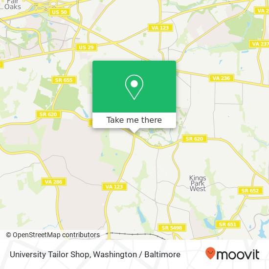 Mapa de University Tailor Shop