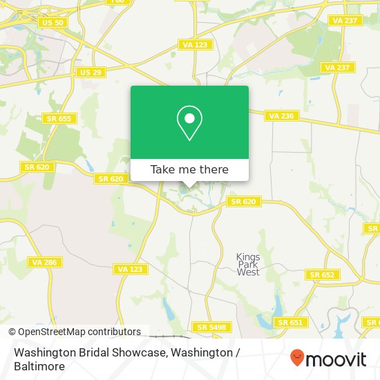 Mapa de Washington Bridal Showcase