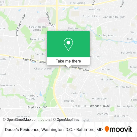 Dauer's Residence map