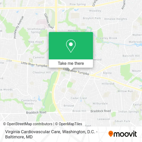 Virginia Cardiovascular Care map