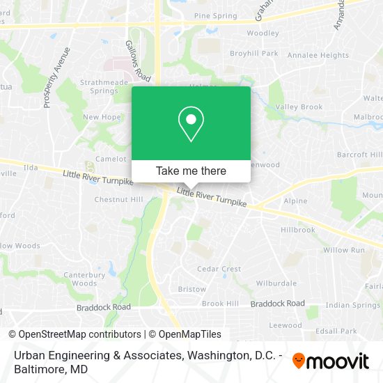 Urban Engineering & Associates map