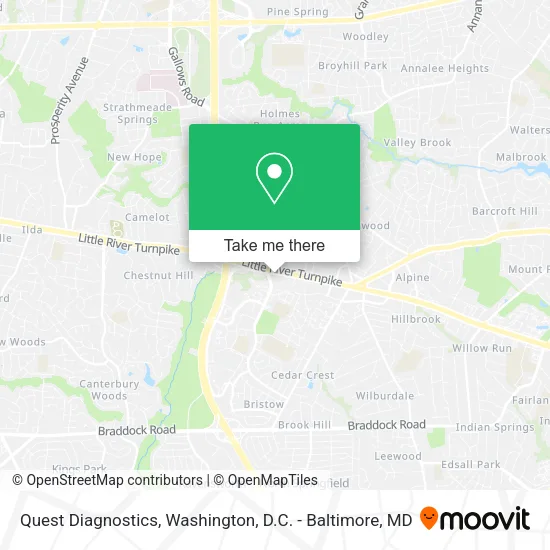 Mapa de Quest Diagnostics