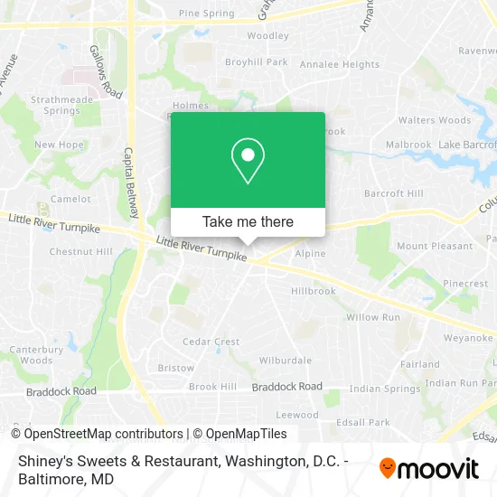 Shiney's Sweets & Restaurant map