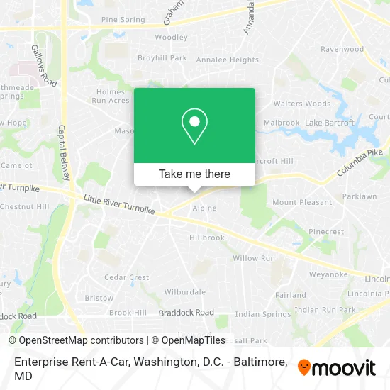 Mapa de Enterprise Rent-A-Car