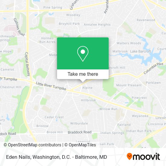 Eden Nails map