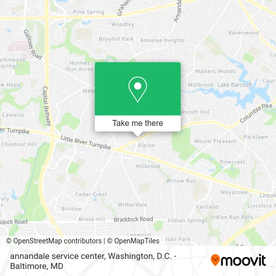 annandale service center map