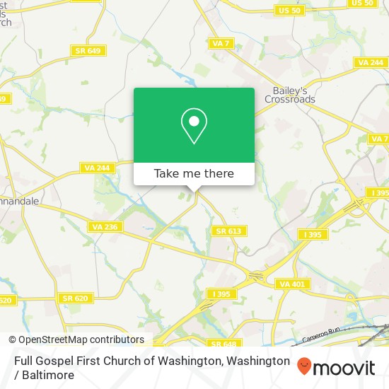 Mapa de Full Gospel First Church of Washington