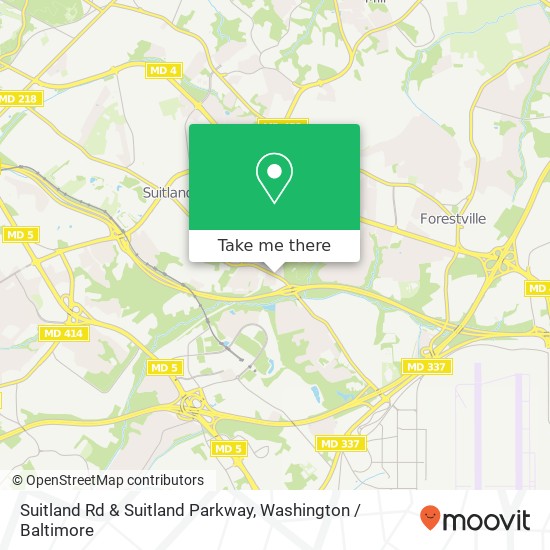 Suitland Rd & Suitland Parkway map