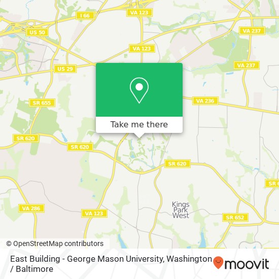 Mapa de East Building - George Mason University