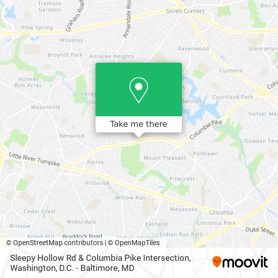 Sleepy Hollow Rd & Columbia Pike Intersection map