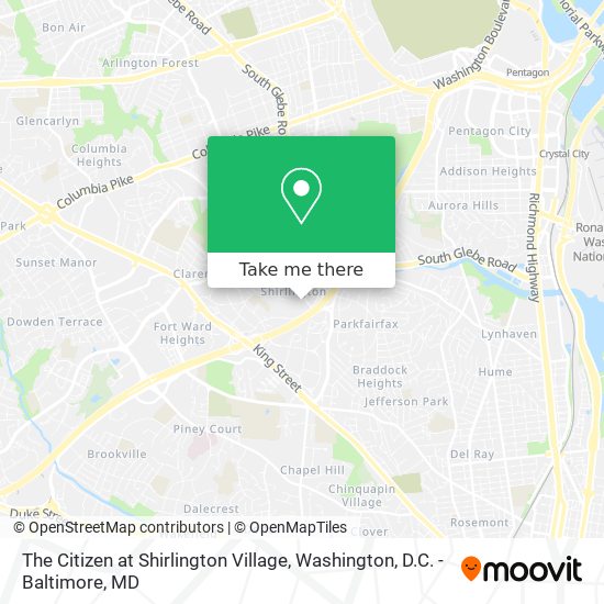 How to get to The Citizen at Shirlington Village in Arlington by Bus or  Metro?