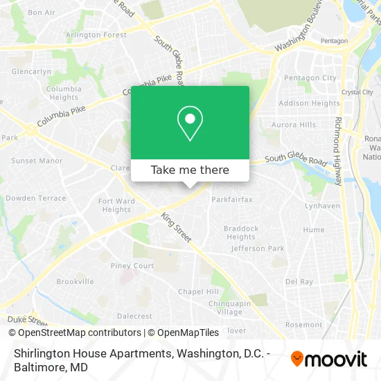 Mapa de Shirlington House Apartments