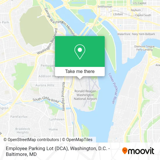 Employee Parking Lot (DCA) map